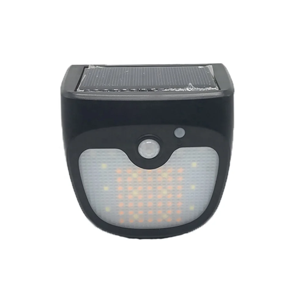 Solar Powered Outdoor garden path patio animation effects flicker flash 61LED PIR Motion Sensor Waterproof wall mounted light