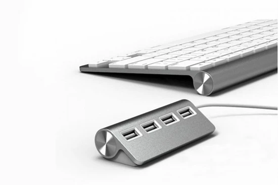 
Elegance 4 port usb hub Aluminium USB HUB Powar Adaptor 