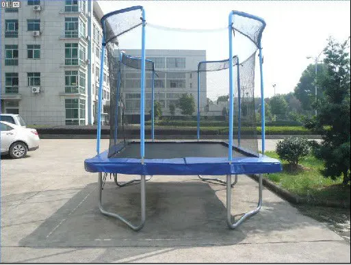 Cheap Rectangle Trampoline square trampoline with safety net