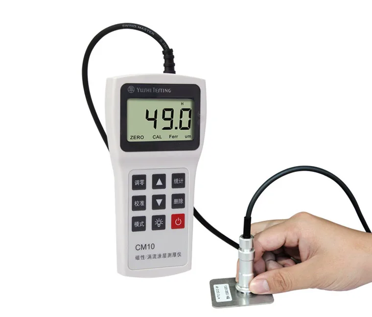 Best selling measure range 0-1500um 0-50mil in build probe coating thickness gauge manufacture