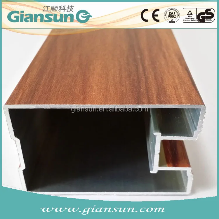 Good quality veneer coated aluminum profile in China