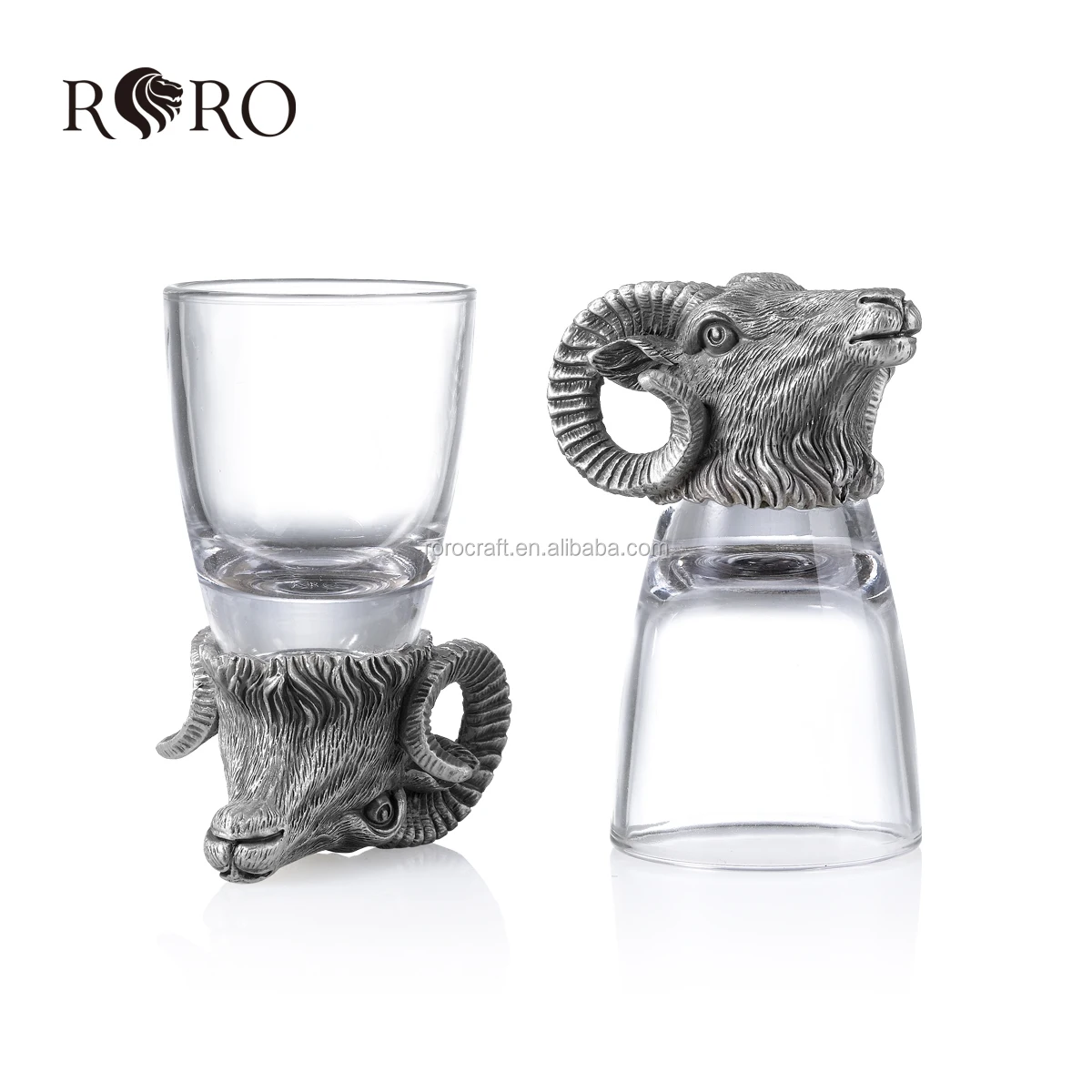 RORO 2 # обезьянка уникальная Оловянная металлическая поделка кабан элетент носорог песочные часы волк красная лиса сова кролик голова