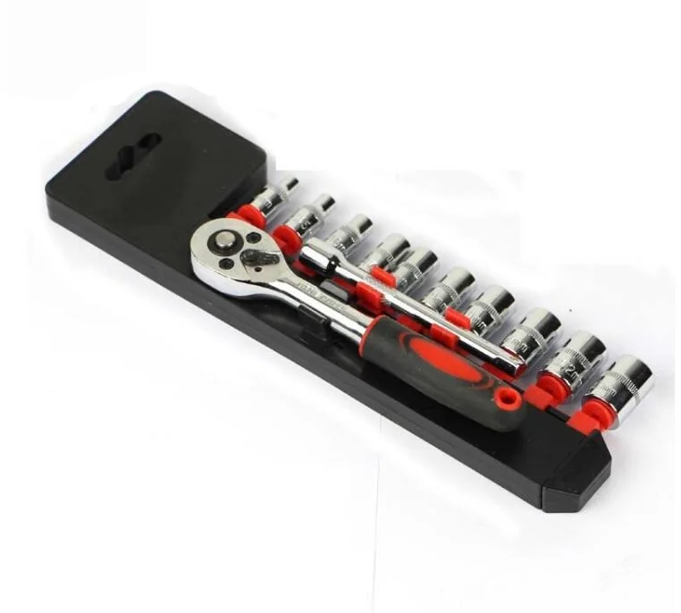 Wholesale 1/4-Inch Drive Quick Release Ratchet and Cr-V Metric Wrench Sockets Set