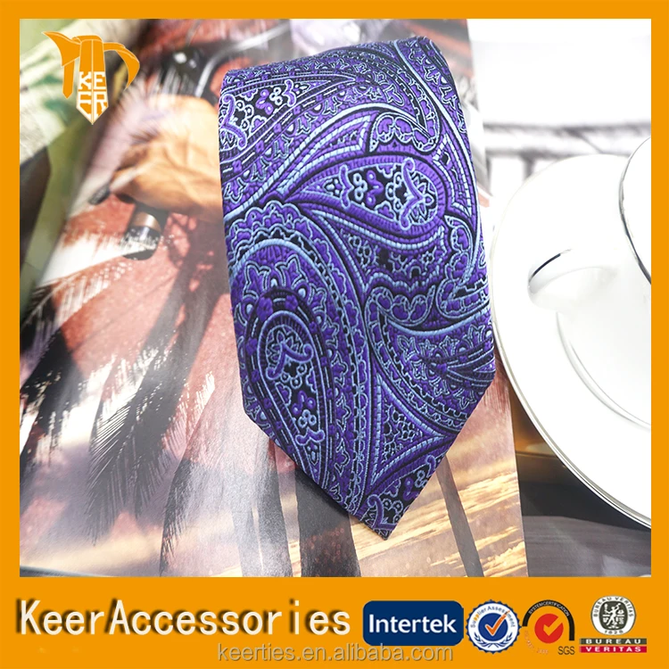 Paisley Italy Jacquard Woven Paisley Silk Necktie, Silk Tie