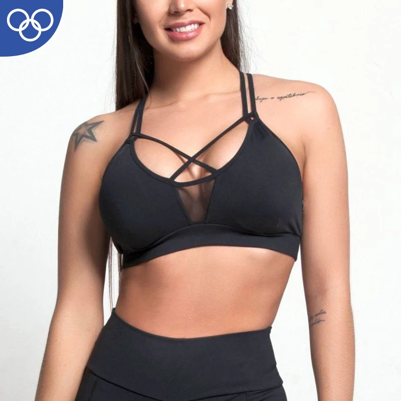 women sportswear gym crop top sexy plus size sports bra