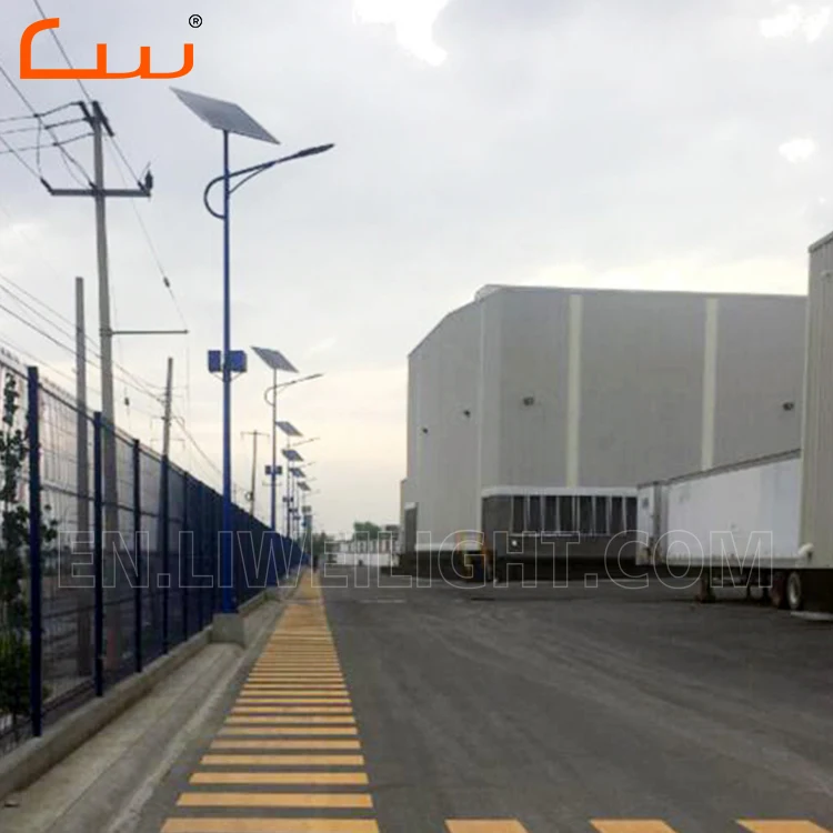 50watt 60W cob lamp head LED solar street light case 7-8M pole