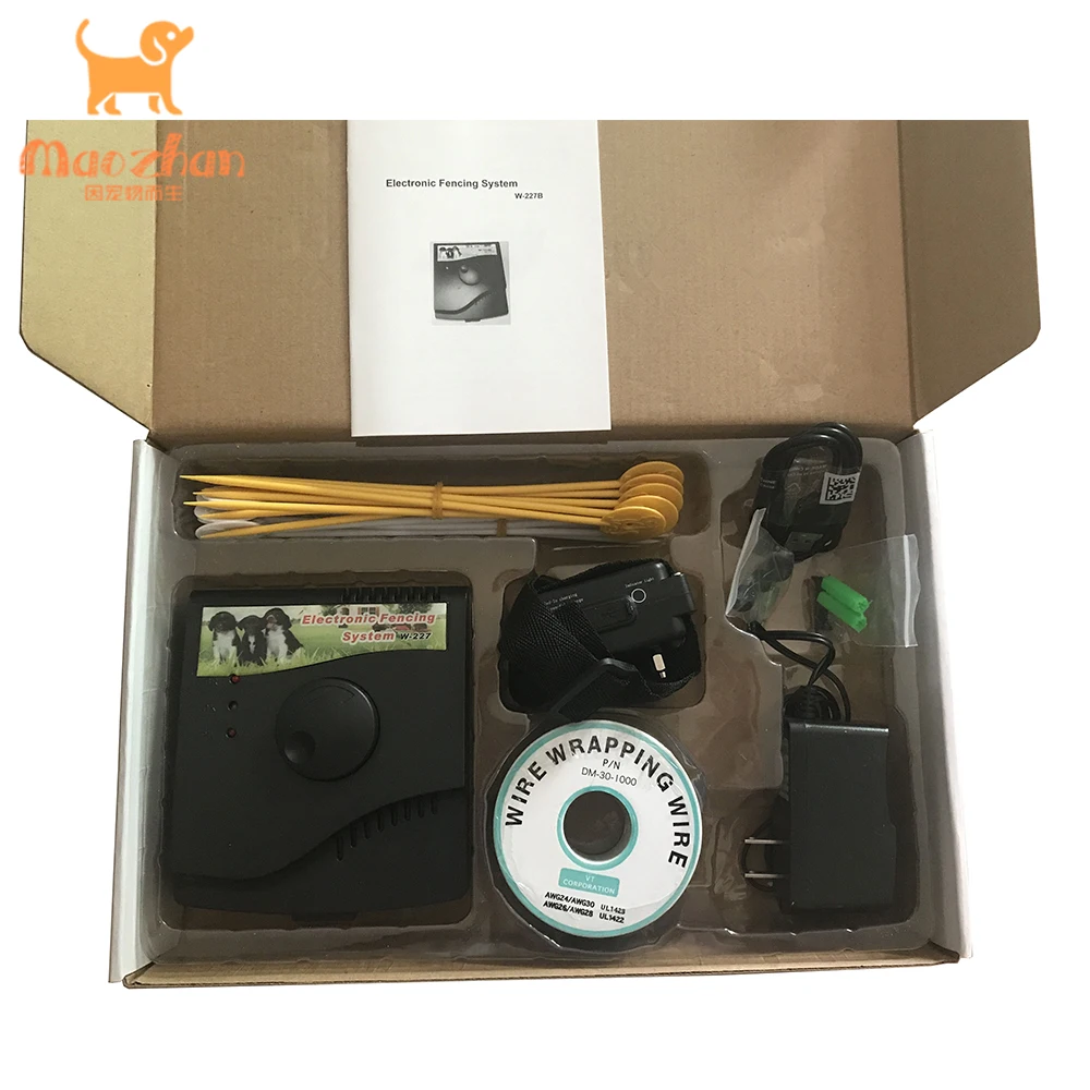 Перезаряжаемый электронные 2 Собака электрический забор системы W-227B