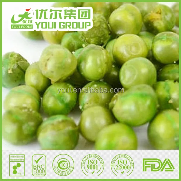 Chinese Wholesale snacks salted flavor Small Green Peas crispy snacks foods OEM low fat healthy snacks
