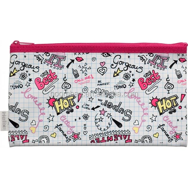 Design Your Own Gift DIY Canvas Pencil Bag / Colour Your Own Zipper Pencil Case