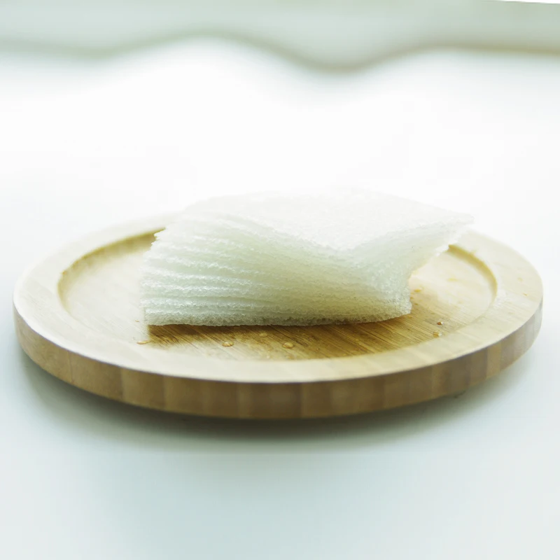 Square shape white natural konjac pure facial wipes