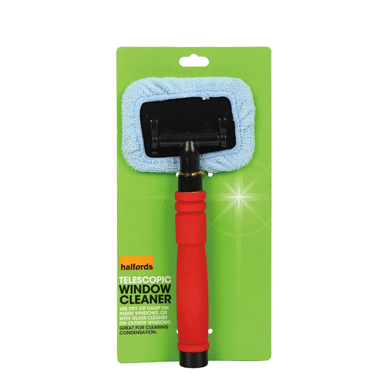 extendable microfiber pad car care window glass wiper wash brush car windshield dust brush
