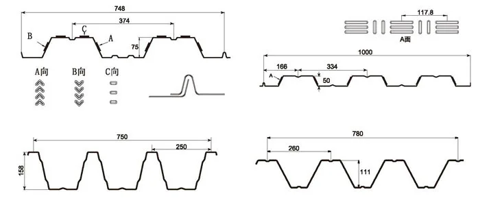 844mm Width Floor Steel Metal Deck Roll Forming Machine line for Sales