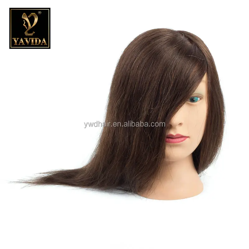 top quality teaching mannequin head with human hair Customizable 100% human hair training doll head For Hairdresser