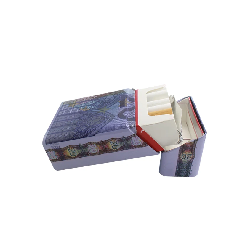Wholesale high quality luxury fancy square metal cigarette case playing card display box cigarette case Tinplate cigarette case