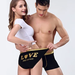 New wholesale high quality modal men boxer briefs  and women panty sexy fashion Couples underwear