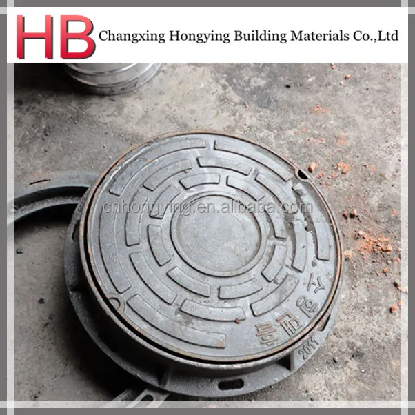
customized ductile cast iron round manhole cover EN124 D400 