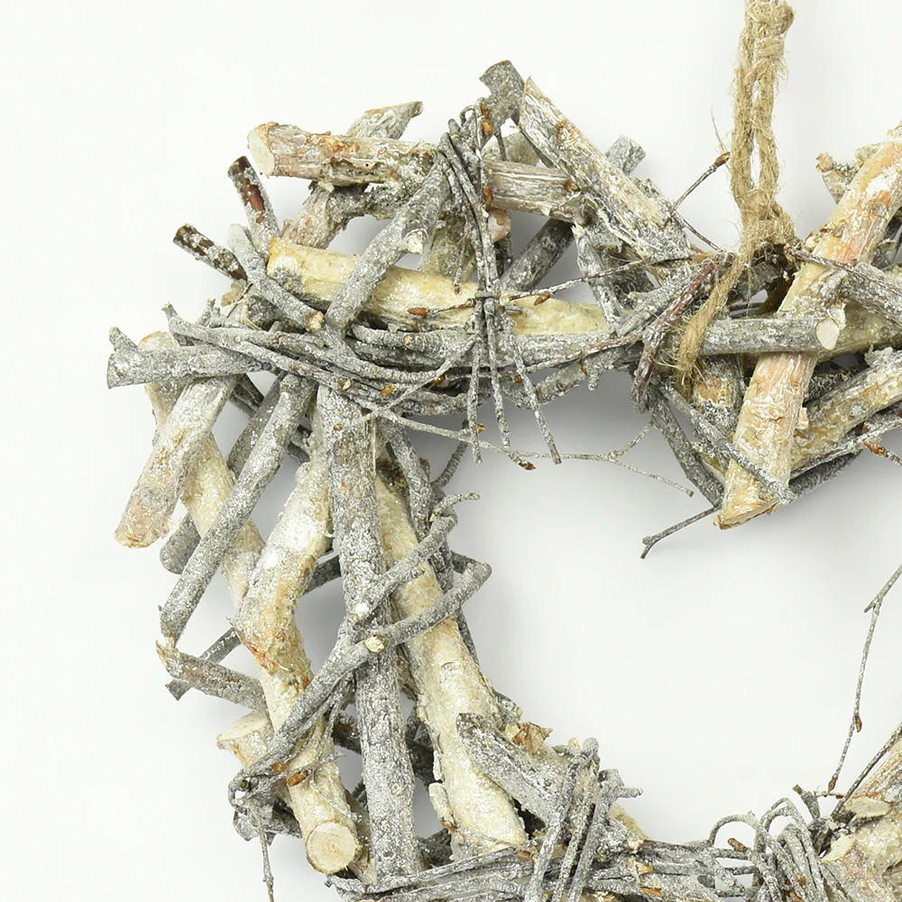 natural twigs and weaving hanging wreath, Christmas wreath, wooden door wreath
