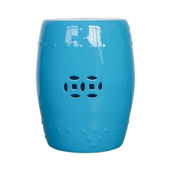 Jingdezhen  Chinese ceramic drum standing  garden seat for outdoor and home decorative shoes changing stool wholesale