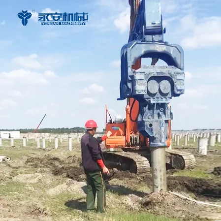 Factory Direct Supply Widely Used Excavator Mounted Vibratory Hammer V-400 Sheet Pile Driver