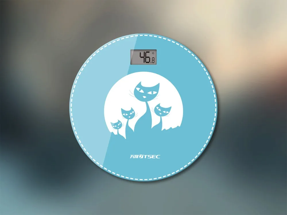 
2021 Excellent Circular Digital Bathroom Scale for Electronic Gift Scale with LCD Display 