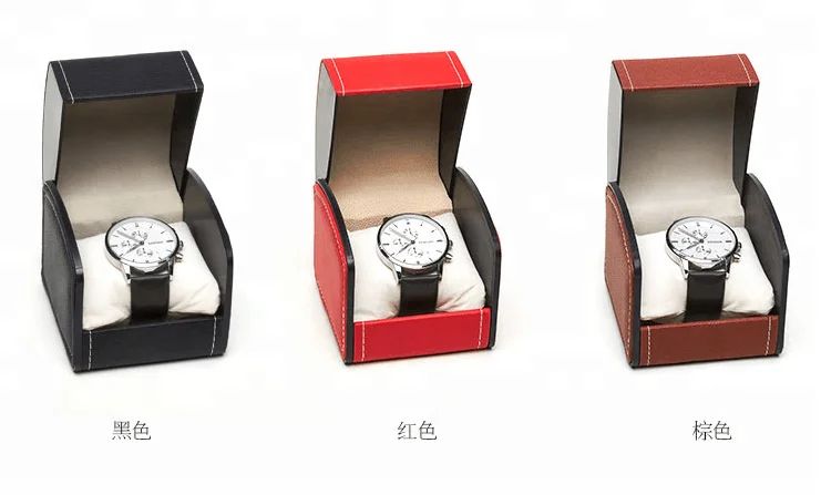 Custom Pu Luxury Leather Cheap Wrist Watch Pill Box For Men Engraved