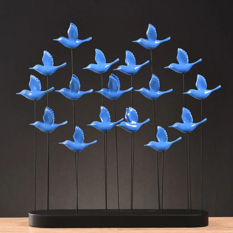Modern resin material birds figures home decor trend luxury  home decoration pieces
