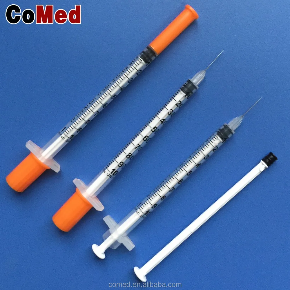 Disposable  insulin syringe 0.5ml with needle 29G