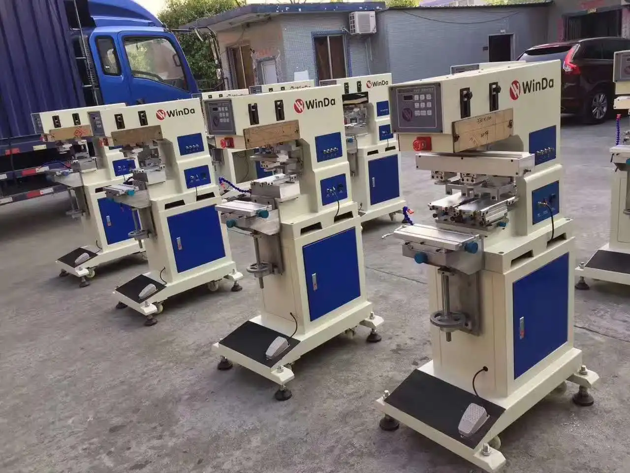 HP-125BY Hengjin automatic 2 color bottle cap pad printer with ink cup