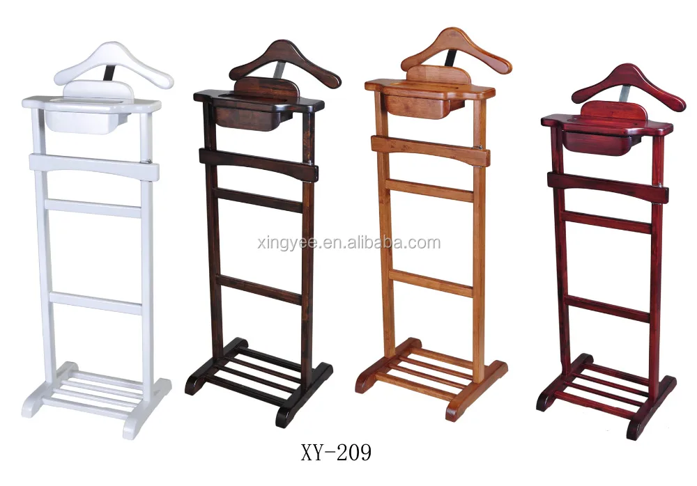 Hotel wooden walnut valet stand