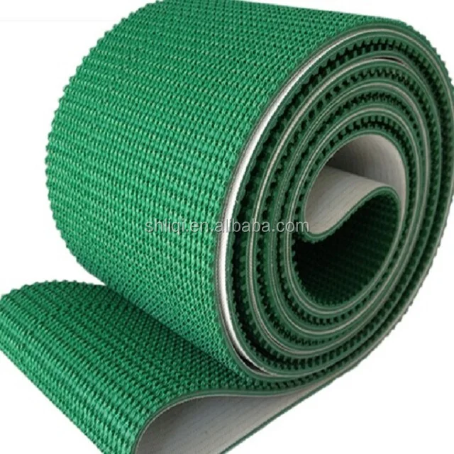resistance green pvc rough top grass grip pattern conveyor belt