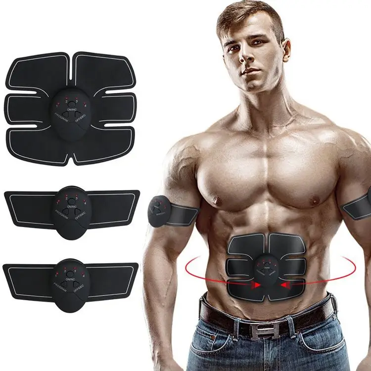 New high quality Fitness ems abdominal  stimulator abs trainer wireless beauty device for Men Women with 6 Modes and 10 Ievels