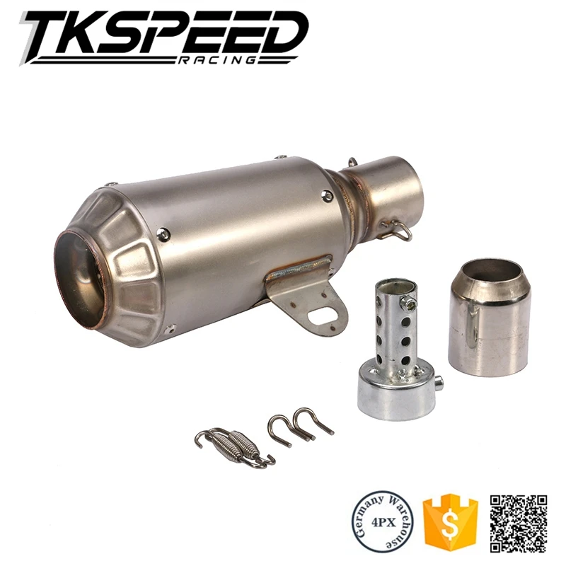 
 Универсальный титановый выхлопной газон для мотоцикла, 51 мм, из нержавеющей стали, без наклейки, подходит для HONDA GP  