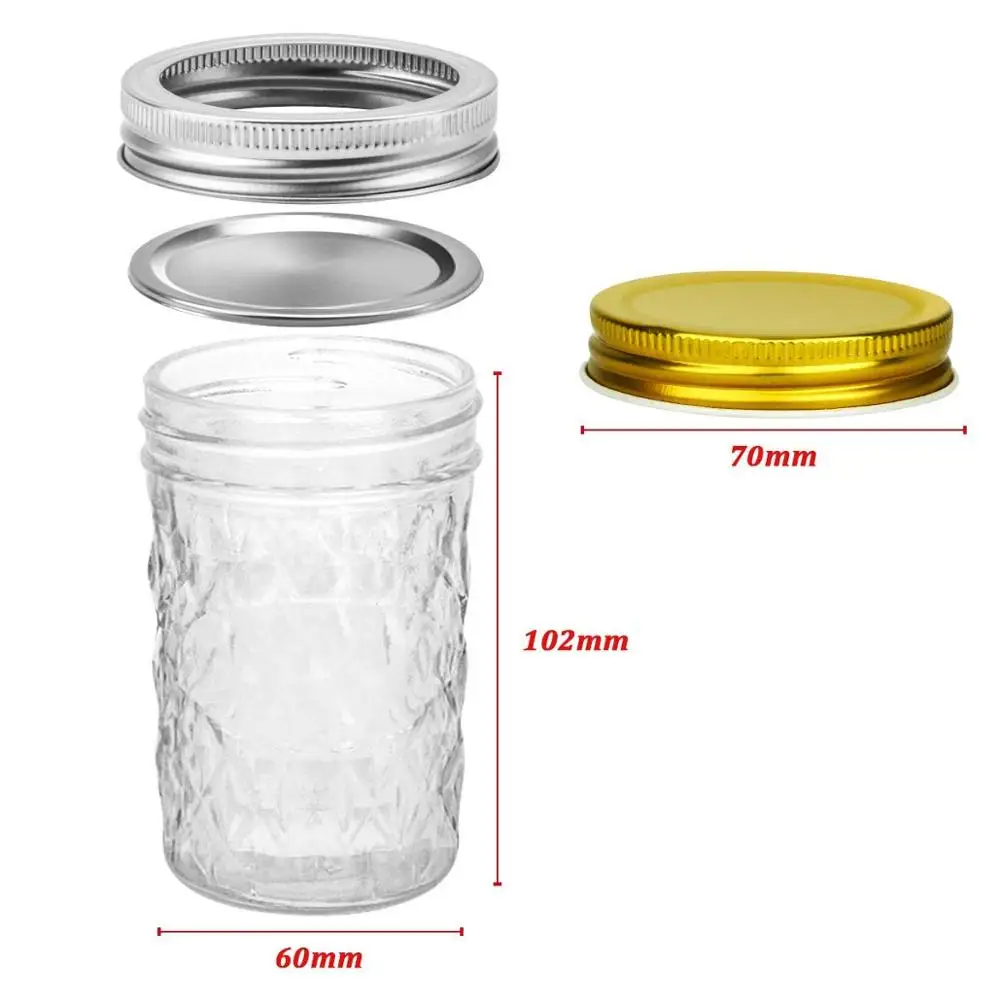  Customized logo 16 OZ glass mason jar with screw top