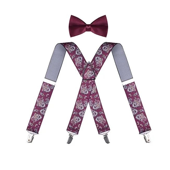 New style factory price wholesale Bow Tie and Suspenders