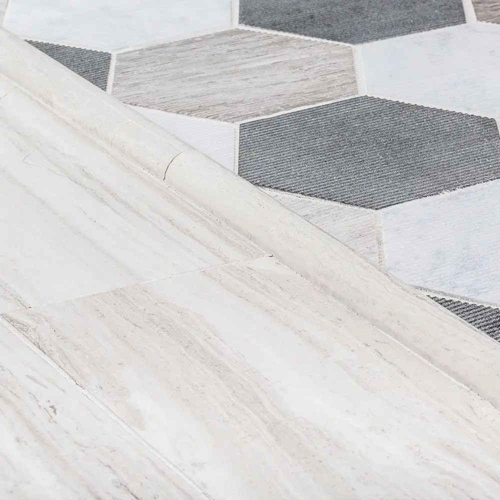 
Decorstone24 Mixed Color Hexagon Marble Bathroom Mirror Backsplash Tiles 