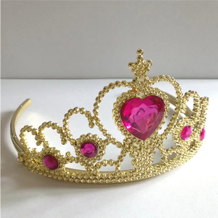 Girls princess cosplay accessories Golden crown+magic stick wand Kids Tiara