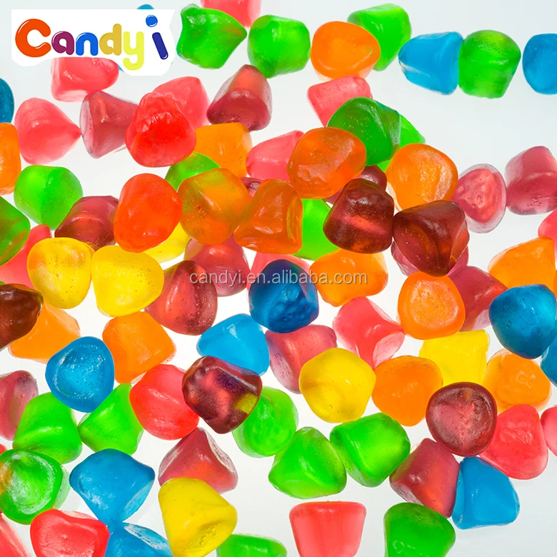 Hot sale colorful oil coated bullet shaped gummy jelly sweet candy