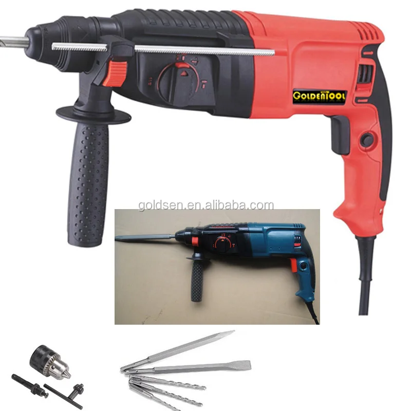 TOLHIT 800w 26mm 220v 110v Red Concrete Drilling Rotary Hammer Machine Cordless Industrial Portable Electric Hammer Drill