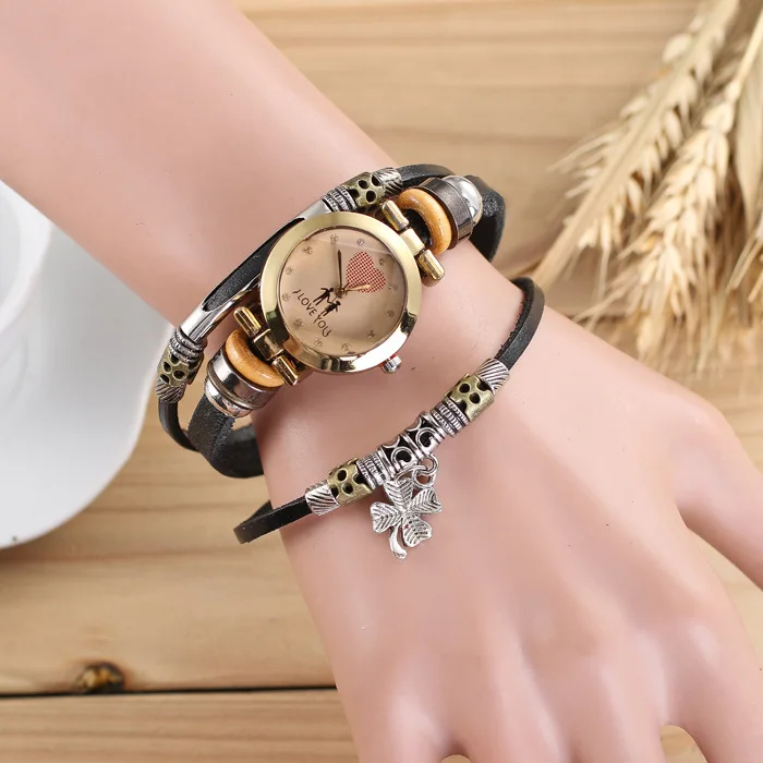 Wholesale Alibaba Ladies Quartz Leather Wrist Bracelet Vintage Watch Women 2018 JSW-0440