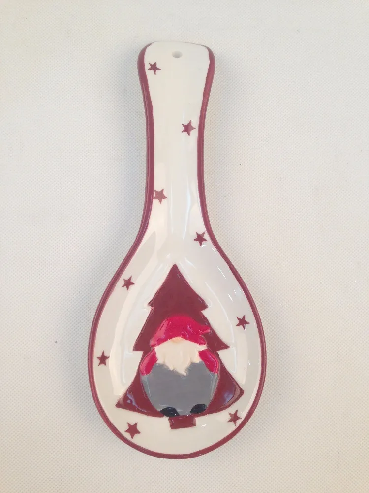 Christmas kitchen ceramic soup spoon holder Size and shape can be customized