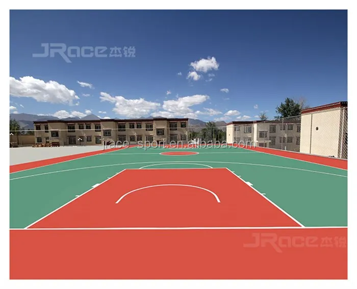 Rubber Material Basketball Court For Sports Flooring