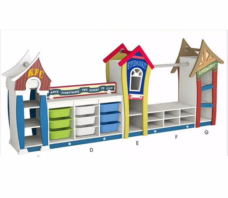 
JMQ-G239E Kid toy furniture shelves for daycare shelves for preschool toys furniture 