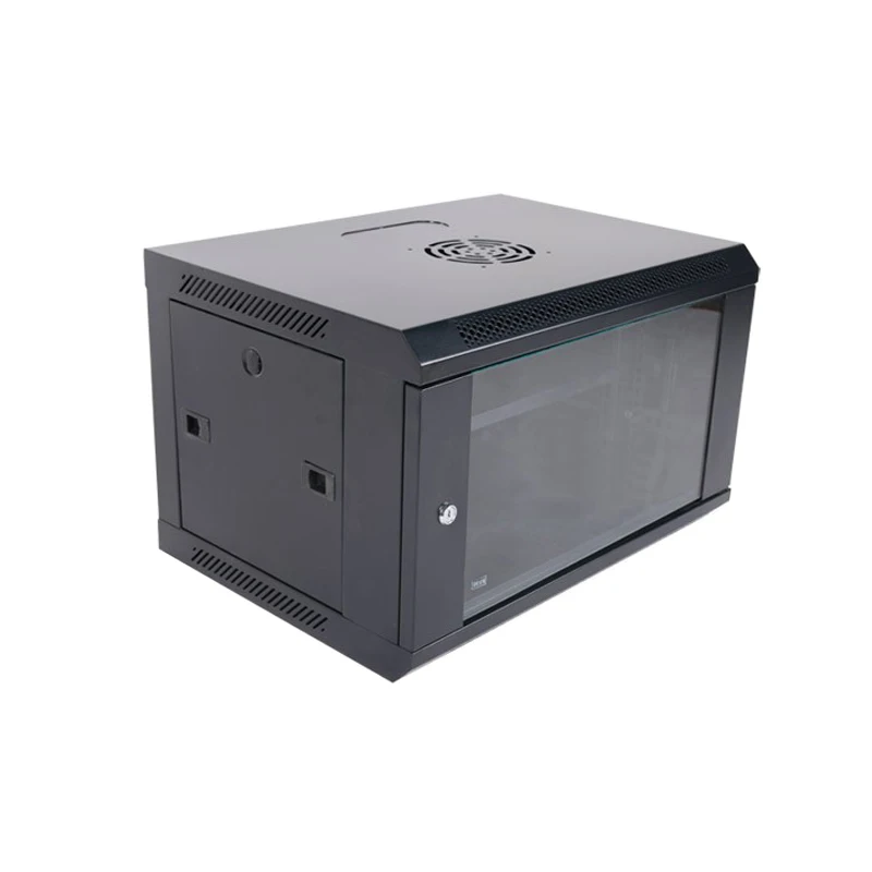 Черная поворотная рама 6u настенное крепление стойка серверный шкаф 19 дюймов настенное крепление в стойку