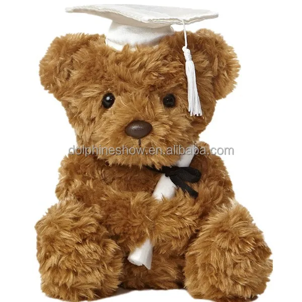 Happy Grad Celebration Gifts Plush Teddy Bear Soft Toys Custom Graduation Teddy Bear with Cap and Gown,diploma