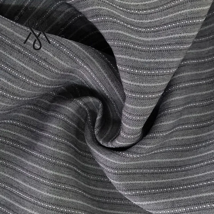 Оптовая цена завода 100% полиэстер габардин костюм в полоску ткани