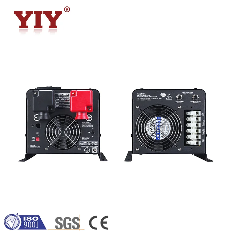 Single phase home use pure sine wave power inverter 12V to 220V with battery charger and solar charger controller 2000W with AVR