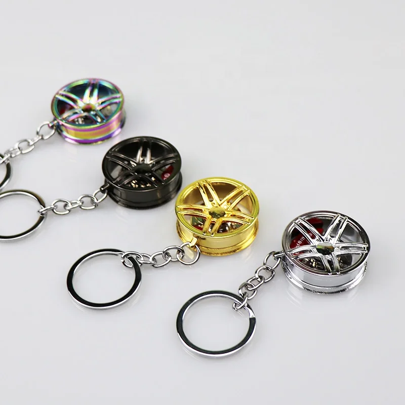 
s600 s63 s65 cl63 AMG RS wheel hub keyring auto rim JDM Keychain with disc brake 