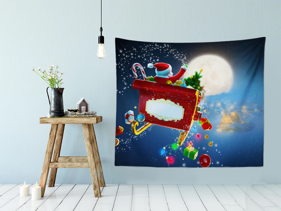 130x150cm Christmas Fast Delivery Drop Ship Wholesale Custom Wall Tapestry