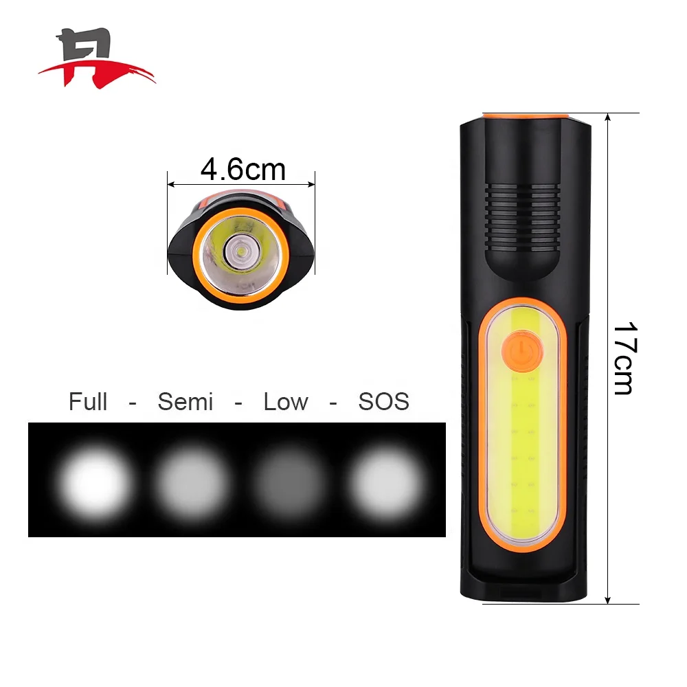 
Recgargeable Portable Lamp with Hanging Hooks Magnetic Base Ultre Bright Inspection Lamp Rotated for Car Repair COB Work Light 