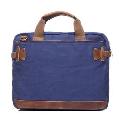 Office Messenger Notebook Briefcase Luxury Canvas Laptop Bag Cheap Price Vintage Accept Custom Logo